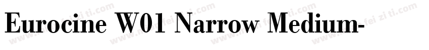 Eurocine W01 Narrow Medium字体转换